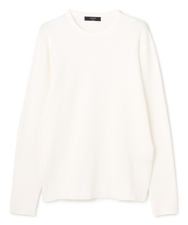 JOSEPH HOMME 【新柄】 ヴィスコースリンクス　クルーネックニット ホワイト系