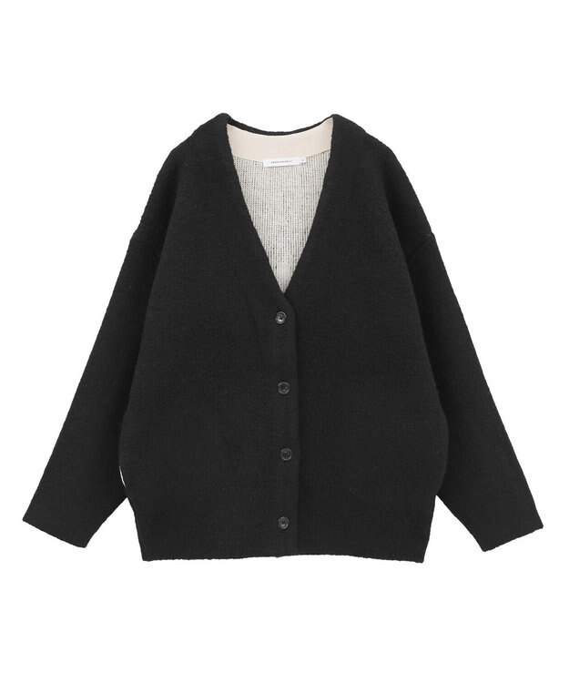 AMERICAN HOLIC ＶネックＷフェイスニットカーディガン Beige