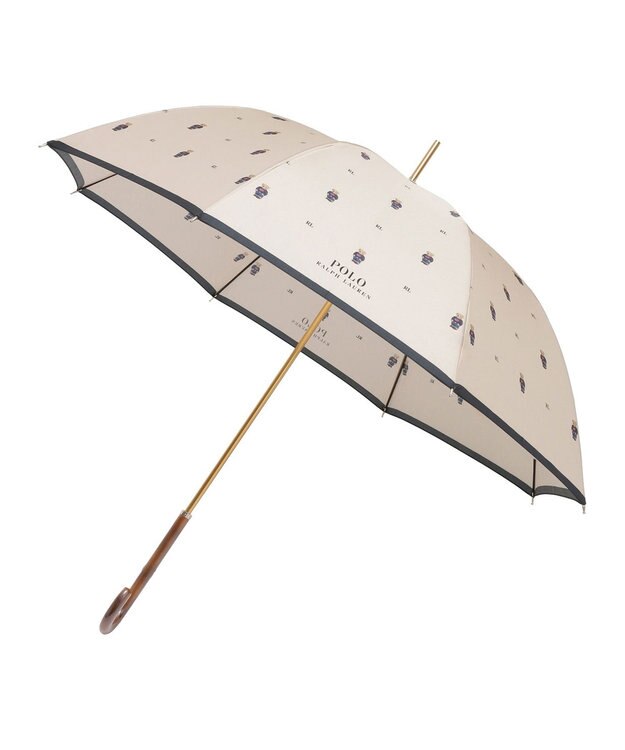 MOONBAT POLO RALPH LAUREN（ポロ ラルフローレン） 長傘 FLAG BEAR ポロベア ドット ベージュ