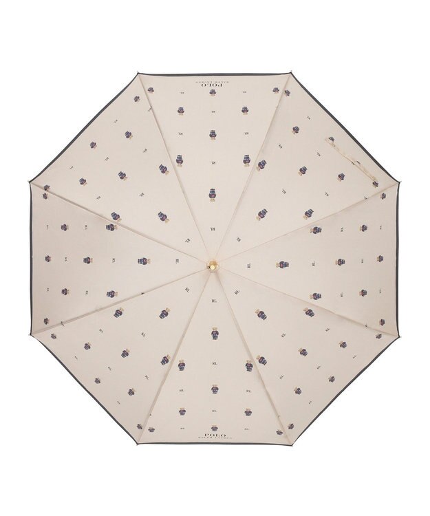 MOONBAT POLO RALPH LAUREN（ポロ ラルフローレン） 長傘 FLAG BEAR ポロベア ドット ベージュ