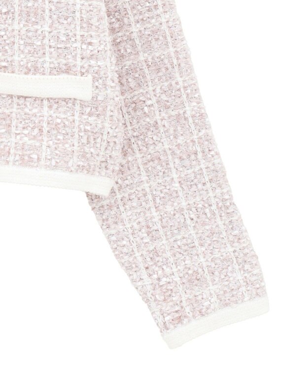 Maison de FLEUR ツイードニットカーディガン Pink