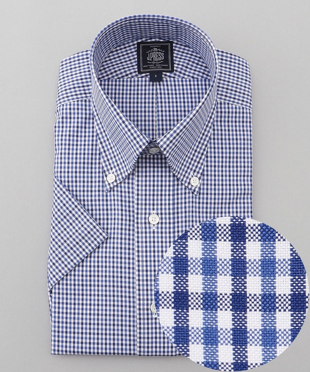 J.PRESS MEN 【PREMIUM PLEATS / 形態安定】ピンオックス カラーミックスギンガム / B.D.