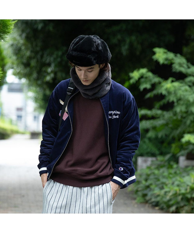 林八百吉商店 Champion　2FACEボアネックウォーマー チャコール