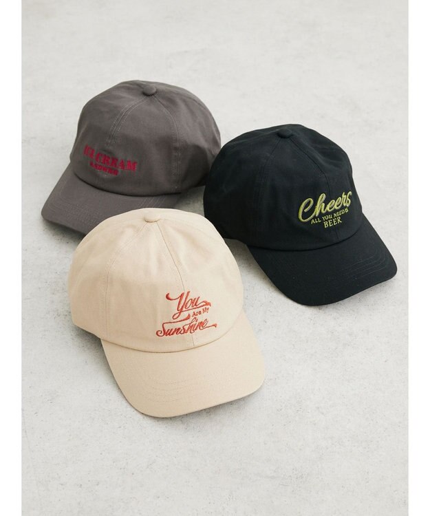 Green Parks ・ＴＯＲＣＨ　ツイル刺繍キャップ Ivory