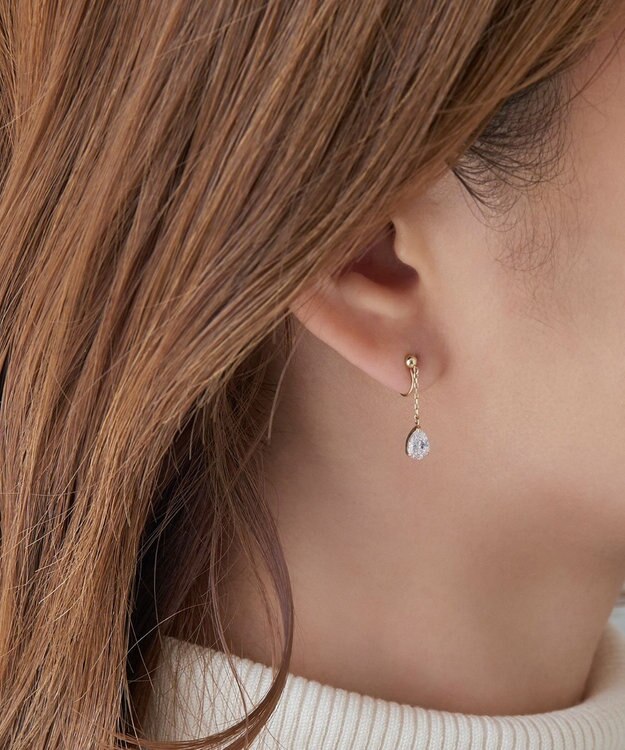 Phoebe 【 K10 】ドロップビジューイヤリング ゴールド