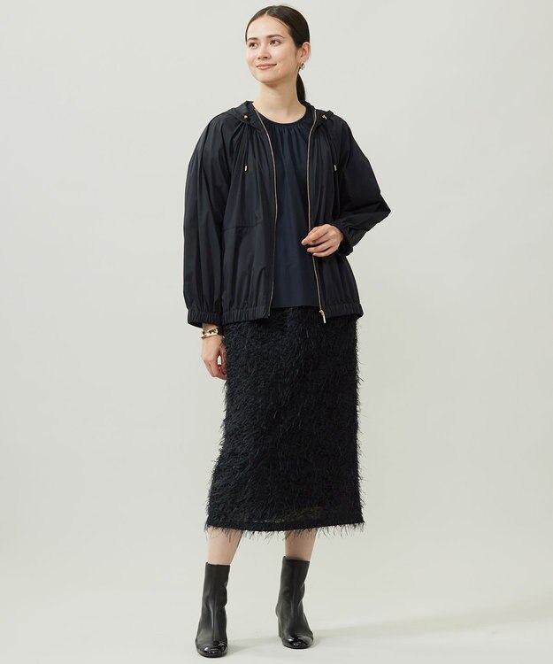 自由区 L 【カタログ掲載】ソフトナイロンリップ ブルゾン ネイビー