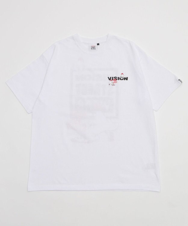 WEGO 【ユニセックス着用ITEM】別注VISIONボックスロゴゴーストスケーターT（SS） ホワイト