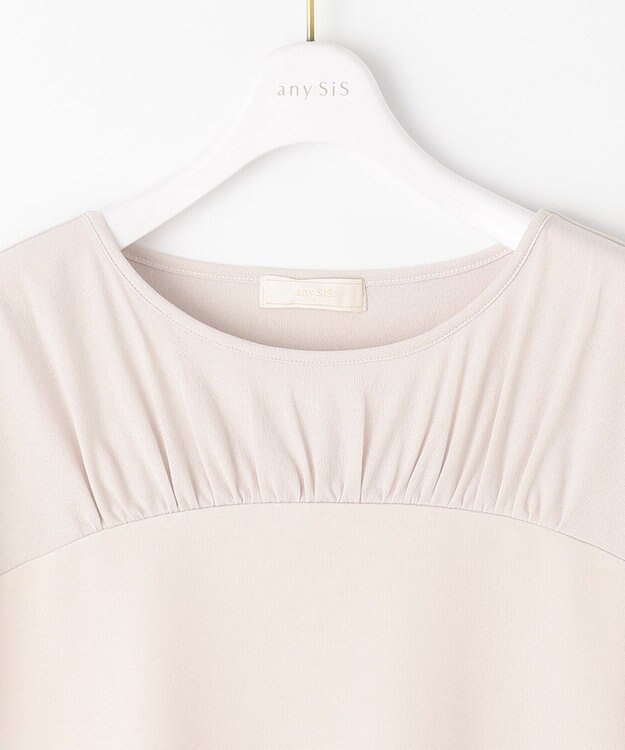 ANY SIS シアーコンビ プルオーバー アイボリー