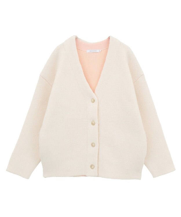 AMERICAN HOLIC ＶネックＷフェイスニットカーディガン Beige