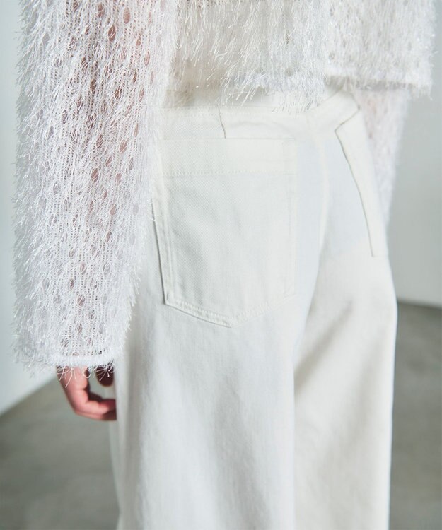 GRACE CONTINENTAL 切替ボリュームデニム ホワイト