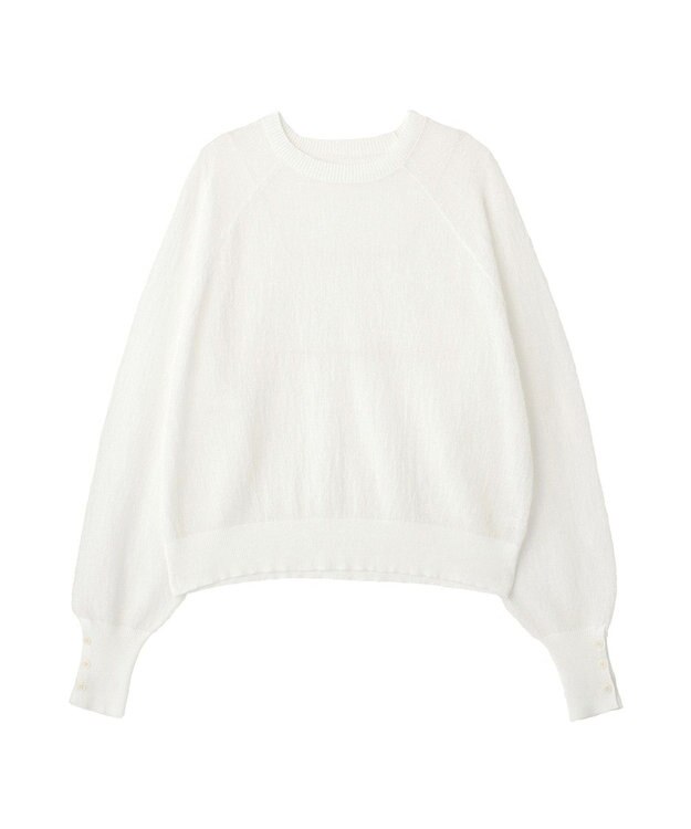 CRAFT STANDARD BOUTIQUE ジョーゼットシアーニットプルオーバー White