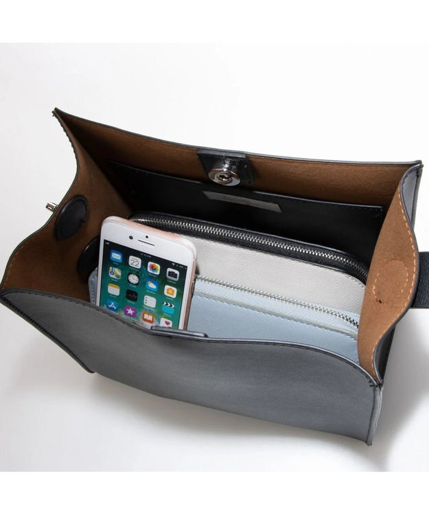 UNBILLION 【テレビ ドラマ着用アイテム】カシュカシュ cachecache / ヒネリハンドルインバッグセットトート ブラック