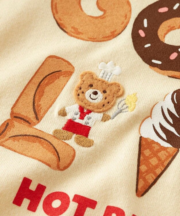 MIKI HOUSE HOT BISCUITS 【80-120cm】GOOD LIFE 長袖Tシャツ アイボリー