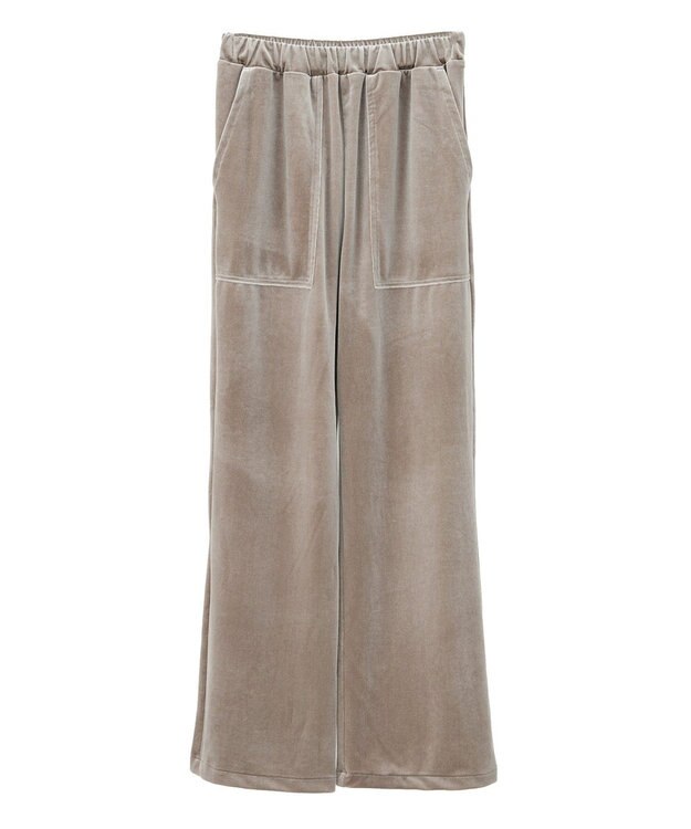 AMERICAN HOLIC ベイカーベロアパンツ Gray Beige
