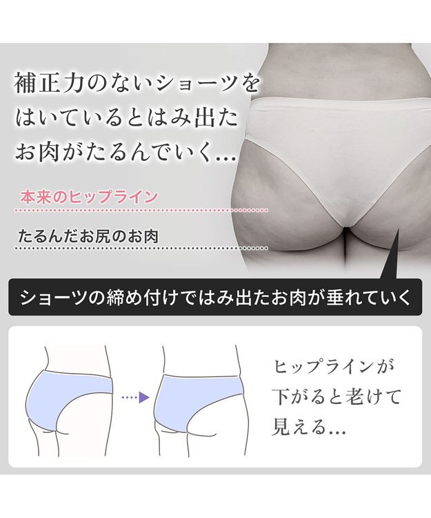 BRADELIS New York 【BRADELIS NewYork peace】おしりPラインヒップラップロングショーツ25 ブラデリス パールグレージュ