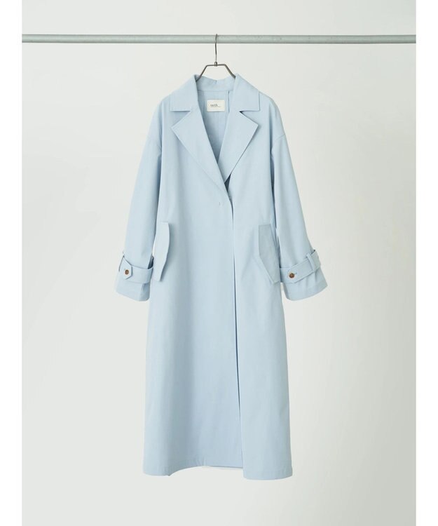 earth music&ecology 着流しロングトレンチ Sax