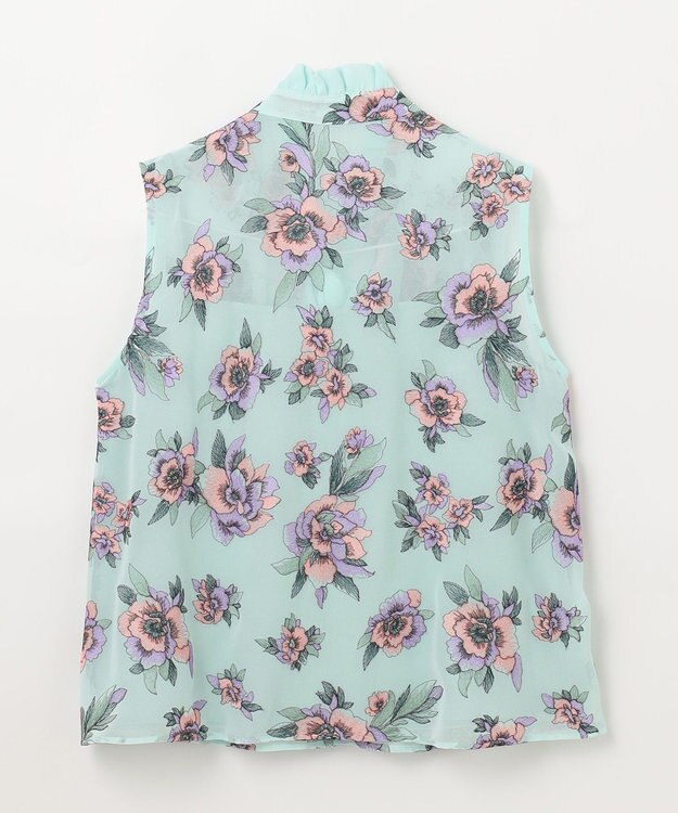 GRACE CONTINENTAL エスニックフラワー刺繍トップ ライトグリーン