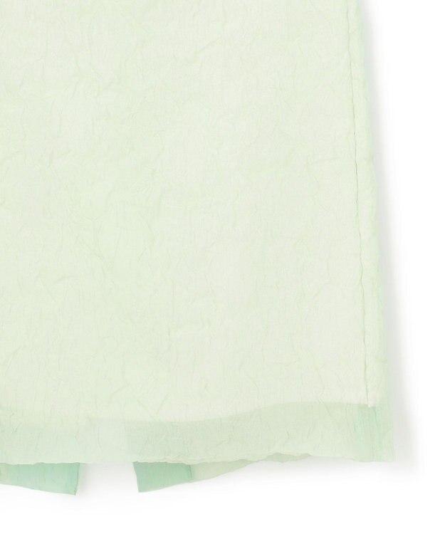 NAVE 【Nave・洗える/シアー素材】クラッシュオーガンジー スカート ライトグリーン系