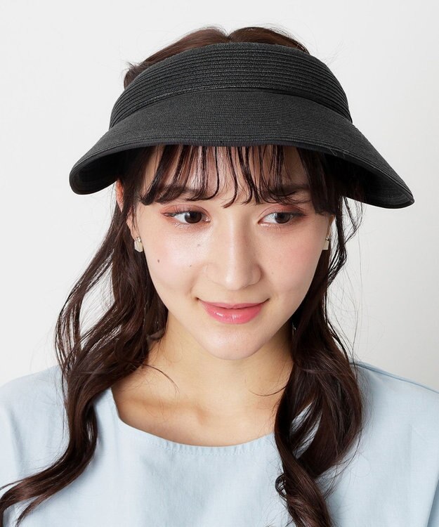 MOONBAT 【サンバイザー】フルラ (FURLA) ヘムカラー ブラック