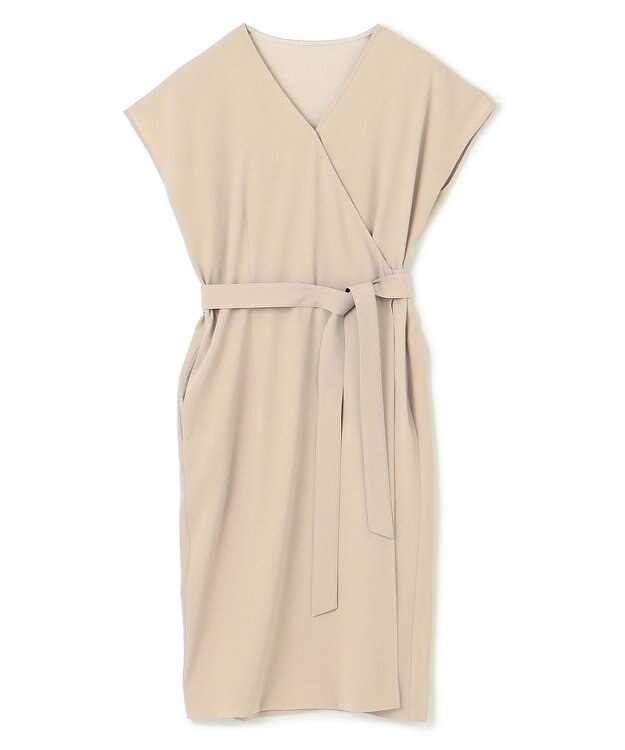 BEIGE， 【洗える・L-size】CINDY / ラップワンピース Sand x Black