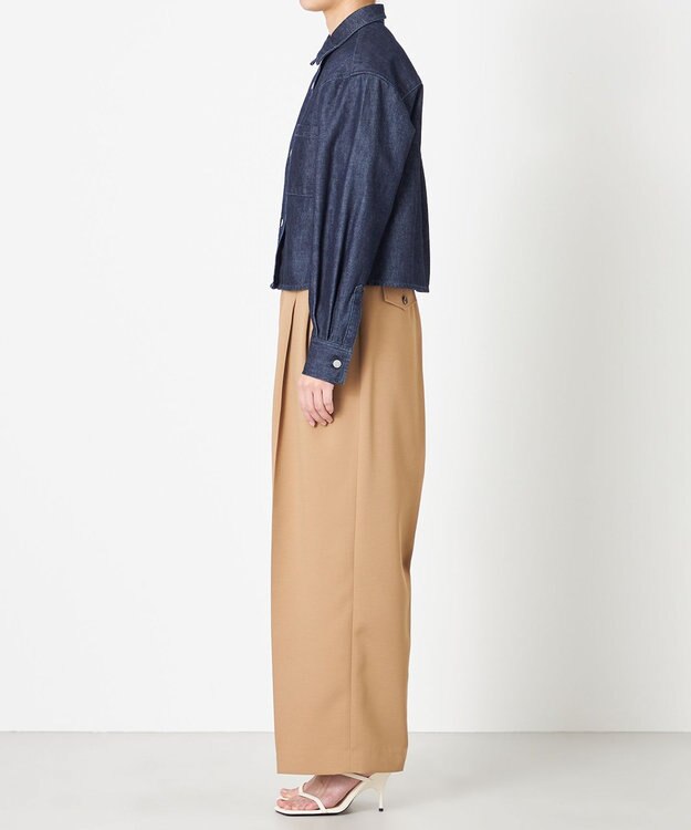 NAVE 【ReNave・セットアップ可/洗える】マーセライズデニムシャツ ネイビー系