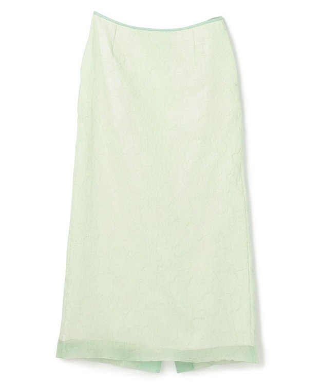 NAVE 【Nave・洗える/シアー素材】クラッシュオーガンジー スカート ライトグリーン系
