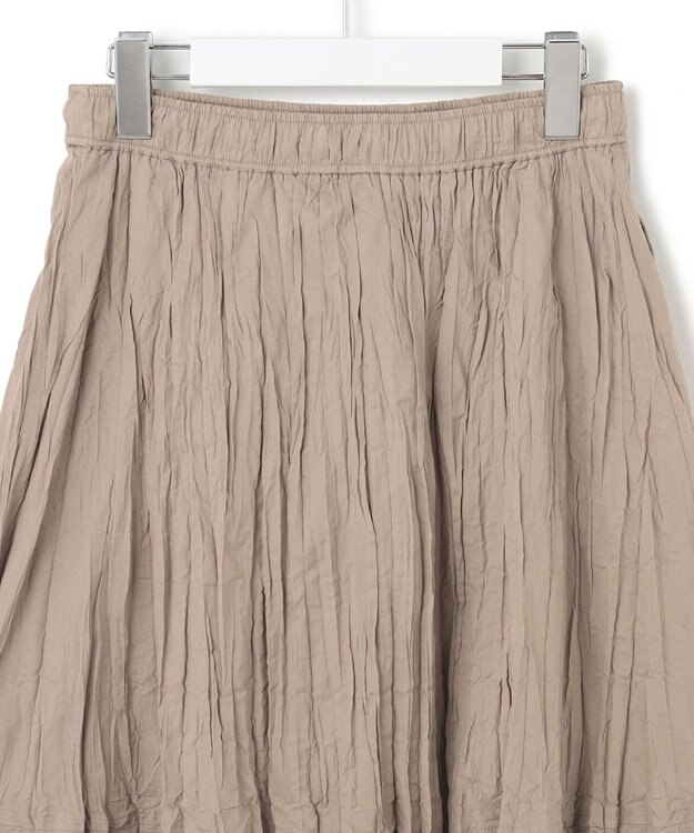 J.PRESS YORK STREET 【WOMEN】クリンクルフレアギャザー スカート ライトグレー系