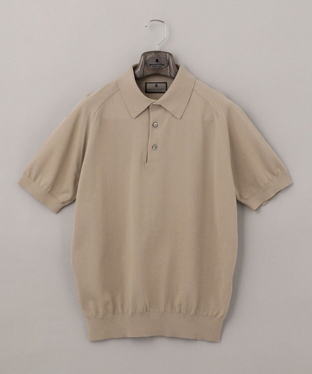 GOTAIRIKU ニットポロ＿無地 ベージュ系