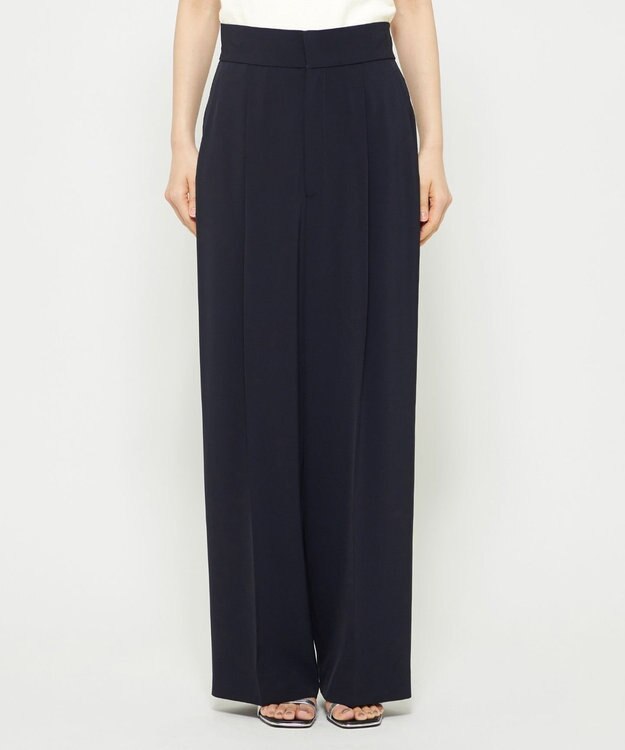 uncrave 【撥水・UVカット・接触冷感・洗濯機洗い可】クールタッチツイル ストレートパンツ ダークネイビー