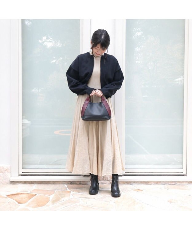 Regalo Felice 【長財布が入る / ショルダー付】2wayバッグ / REGALO BK(ブラック×ボルドー)
