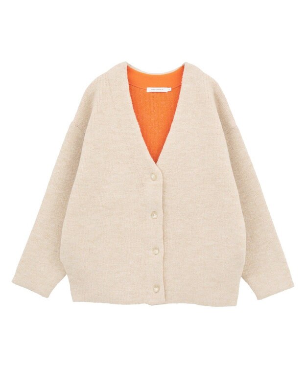 AMERICAN HOLIC ＶネックＷフェイスニットカーディガン Beige