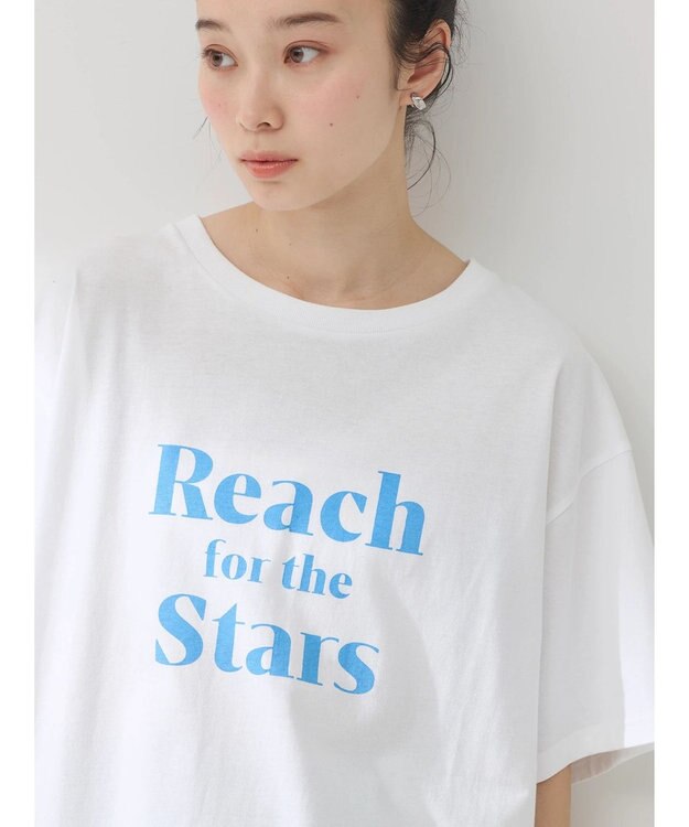 earth music&ecology アソートロゴプリントＴ Off White