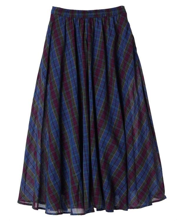 Green Parks Ｉ　先染めチェックギャザースカート Check