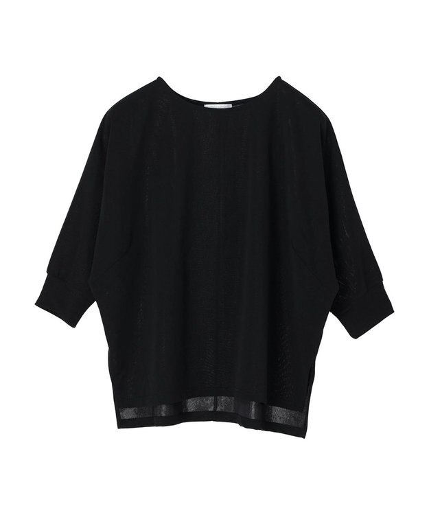 Green Parks ジョーゼットドルマンカットプルオーバー Black