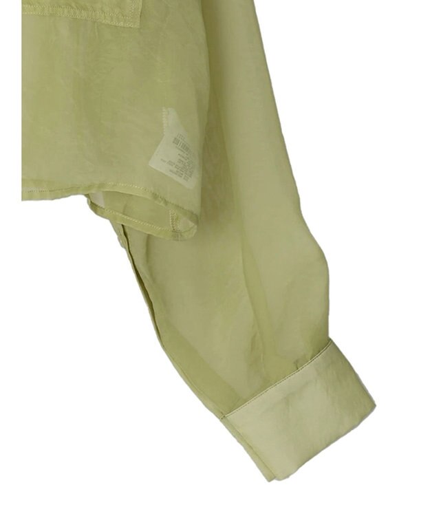 earth music&ecology ソデスリットクロップドシャツ Lime Green