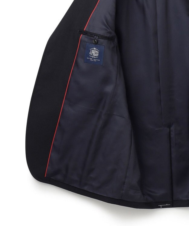 J.PRESS MEN 【定番】ペピンメリノサキソニー オーセンティック ブレザー / 金釦 / 総裏地 / Authentic-Fit ネイビー系