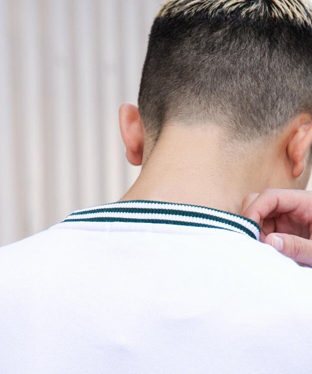 WEGO ヘビーウエイト刺繍バイカラープルオーバー ホワイト