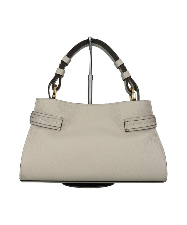 INTER-CHAUSSURES 【LORISTELLA】ベーシックレザーハンドバッグ ライトグレー