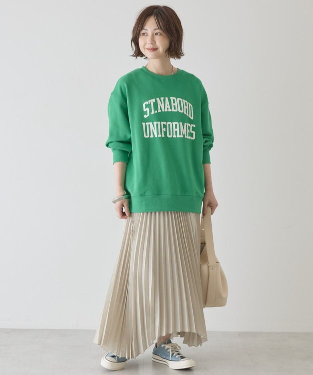 AMERICAN HOLIC 【選べる丈】シアープリーツスカート Light Beige