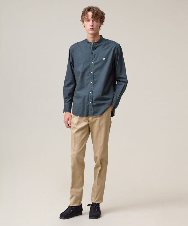 J.PRESS MEN このさりげなさが大人気【IVY COLLECTION】【UNISEX】バックブルオックスガーメントダイ シャツ ダークグリーン系