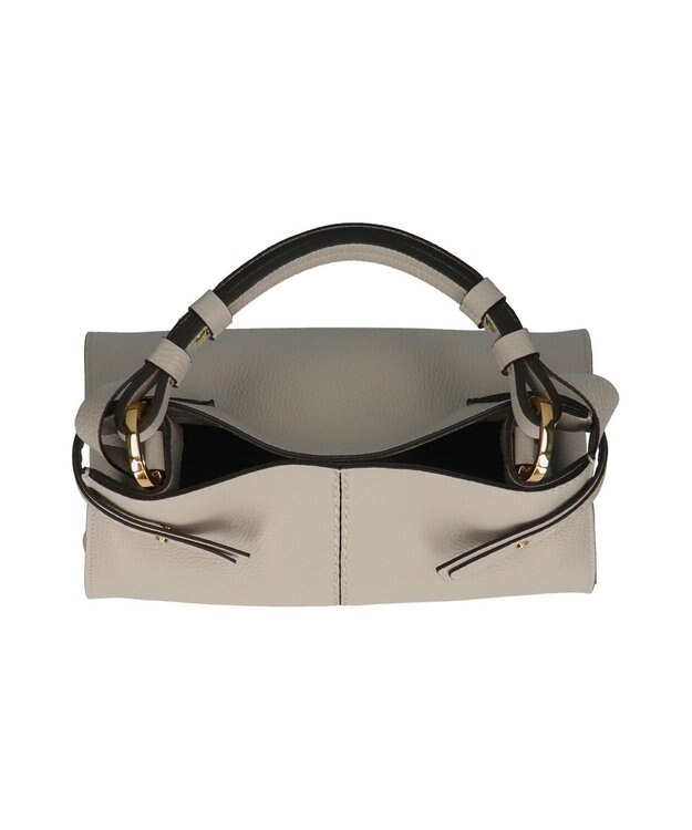 INTER-CHAUSSURES 【LORISTELLA】ベーシックレザーハンドバッグ ライトグレー