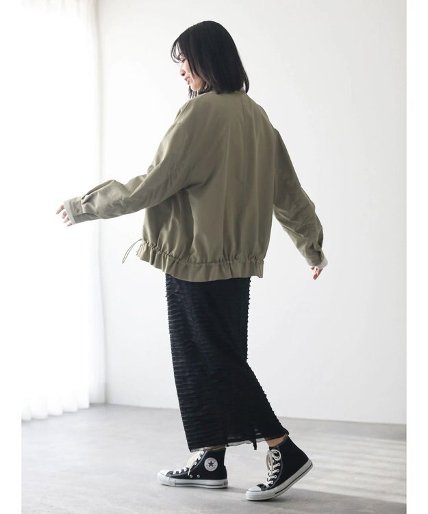 Green Parks 撥水加工　裾ドロストブルゾン Khaki