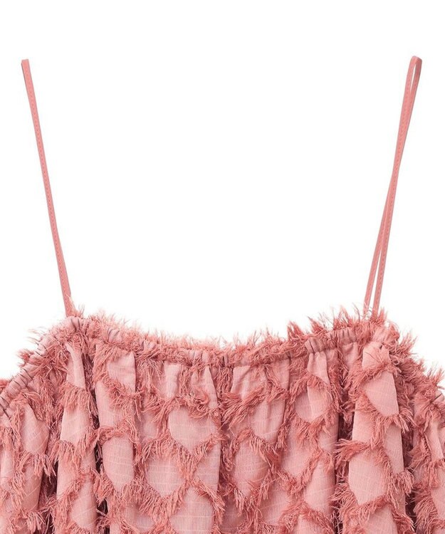 Green Parks ・ＥＬＥＮＣＡＲＥ　ＤＵＥフリンジジャカードビスチェ Pink