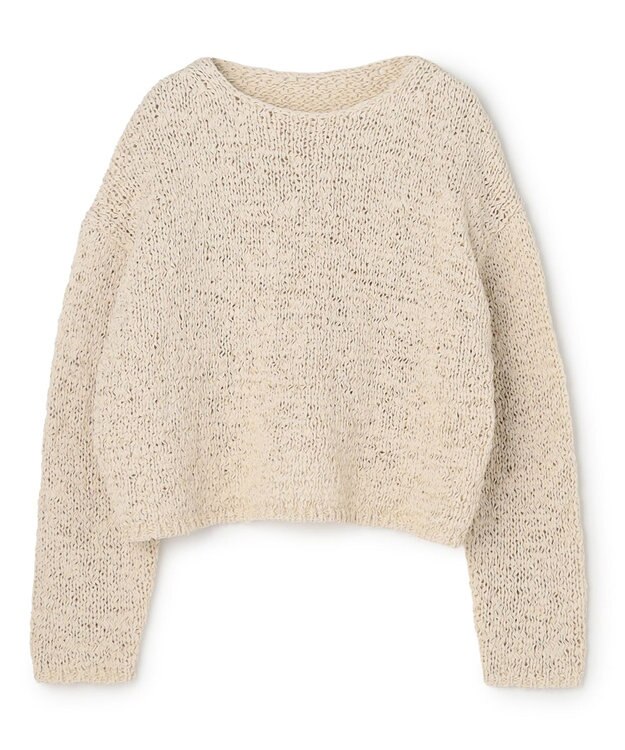 UNFILO テープヤーンニット プルオーバー グレージュ