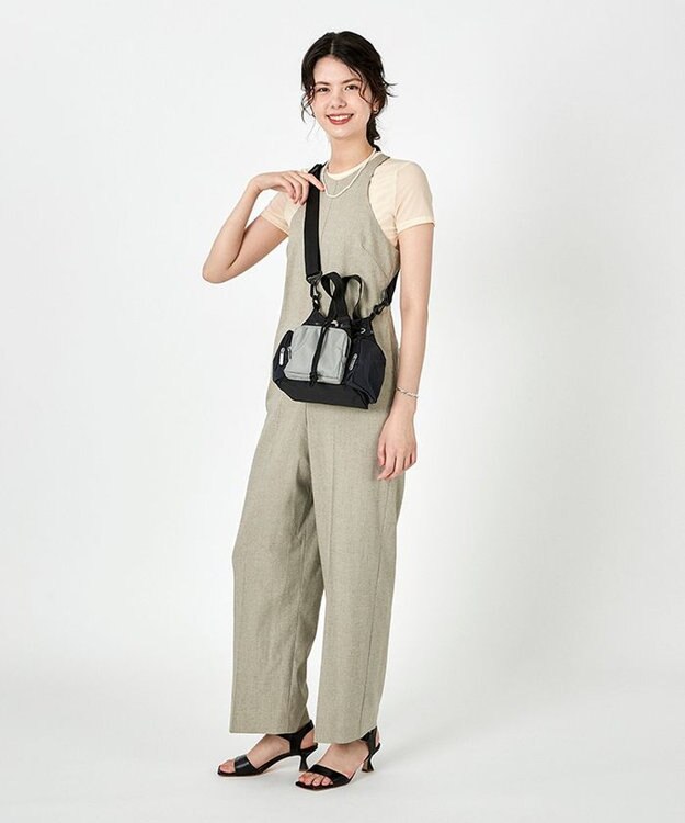 LeSportsac CONV DRAWSTRING CROSSBODY/ブラック/ドーブ/ディープシーブルー CB ブラック/ドーブ/ディープシーブルー CB