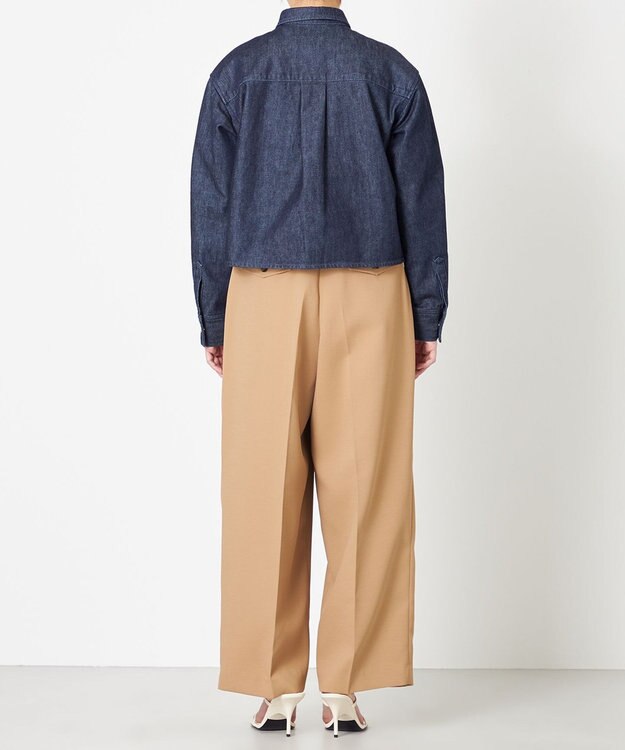 NAVE 【ReNave・セットアップ可/洗える】マーセライズデニムシャツ ネイビー系