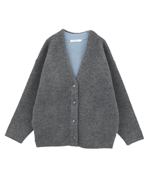 AMERICAN HOLIC ＶネックＷフェイスニットカーディガン Beige