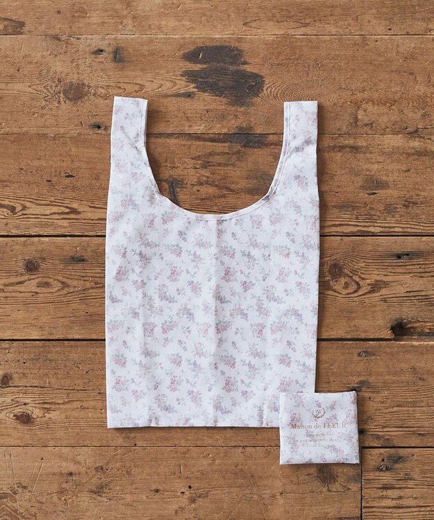 Maison de FLEUR フラワープリントエコバッグ Light Pink