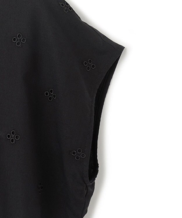 23区 【SLOW/洗える】エンブロイダリーレース ワンピース ブラック系