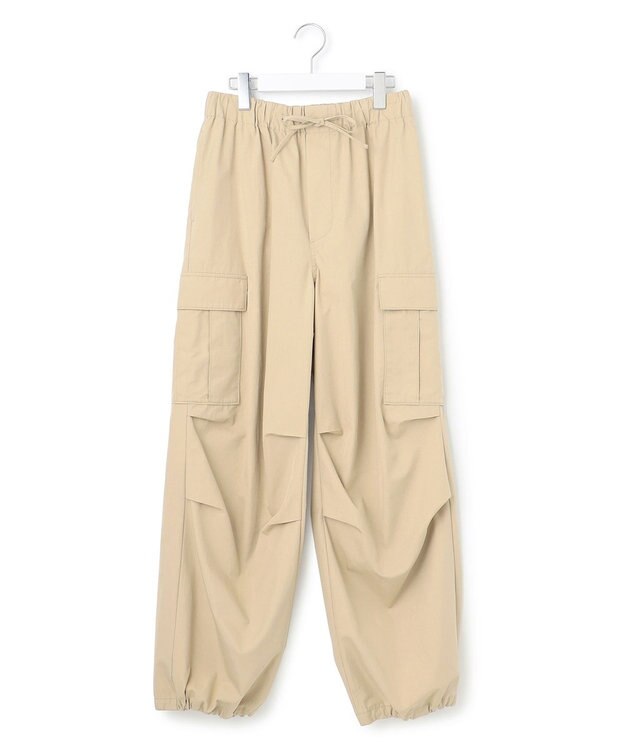 23区 L 【SLOW/一部店舗限定】ハイカウントギャバ パラシュート カーゴパンツ ベージュ系
